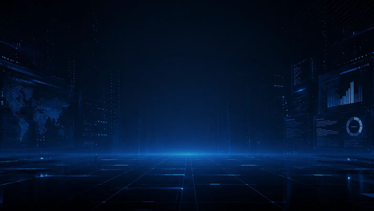 Future Tech Cyber Grid Map Banner