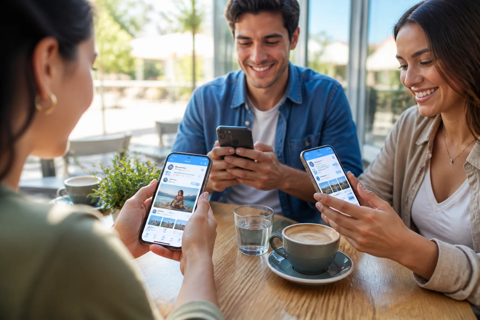 Social networking app with profiles, posts, communities, and personalized content